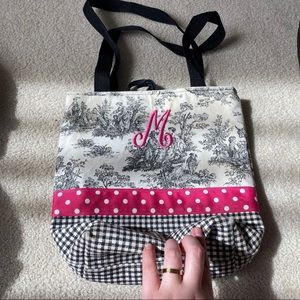 French Country Bucket Back with “M” embroidery